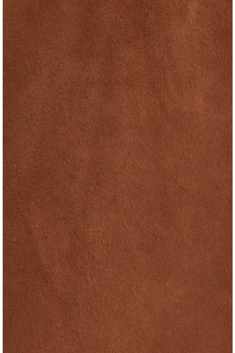 Matty Suede A-Line Skirt, Alternate, color, COGNAC