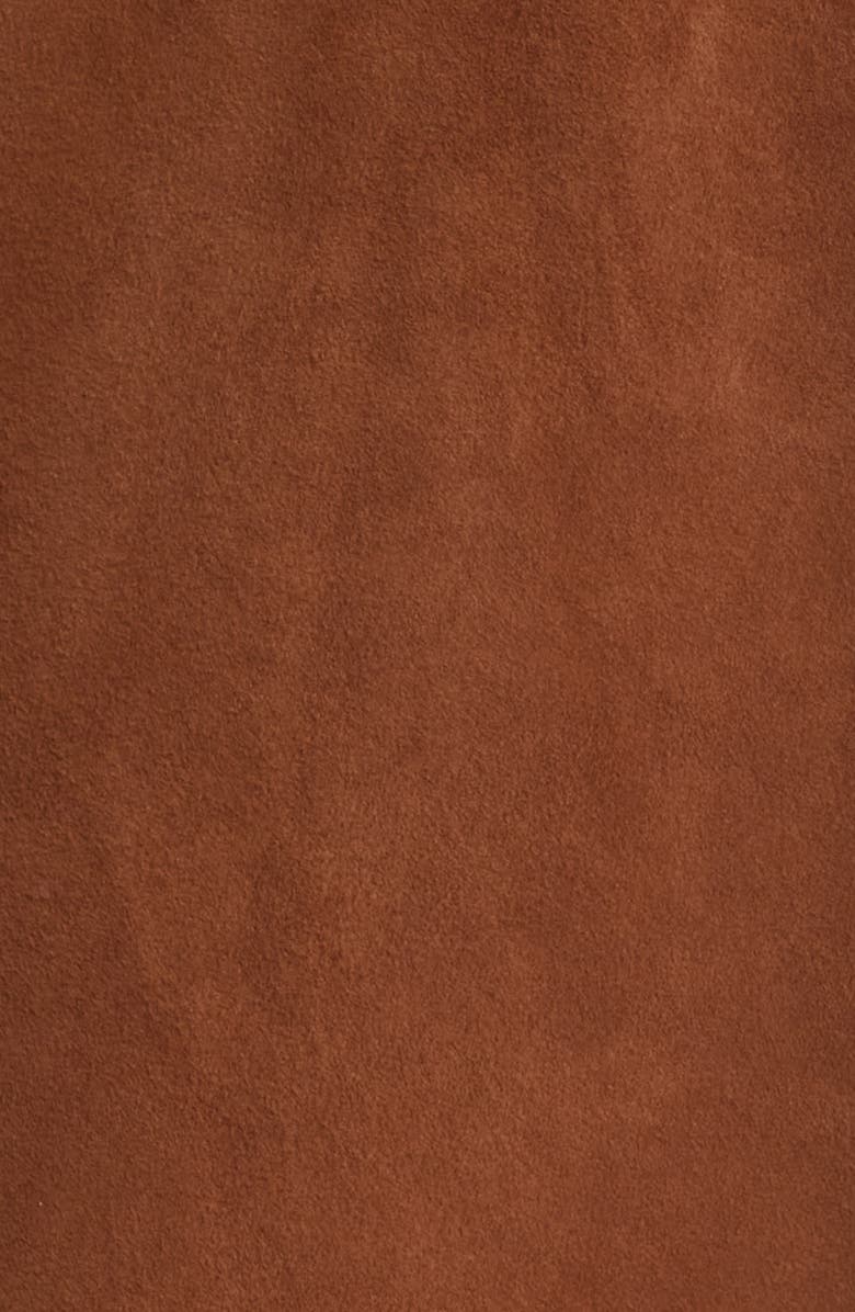 KOBI HALPERIN Matty Suede A-Line Skirt, Alternate, color, Cognac