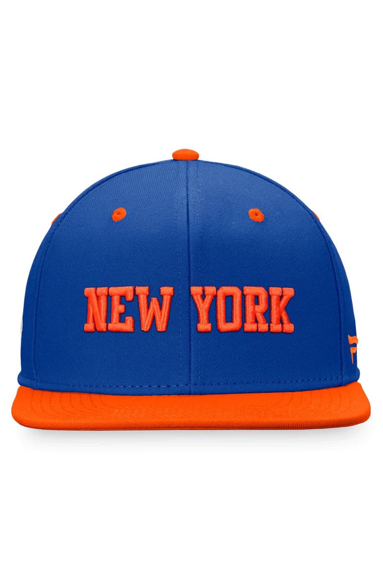 FANATICS Men's Fanatics Royal/Orange New York Islanders Heritage City Two-Tone Snapback Hat, Alternate, color, Royal