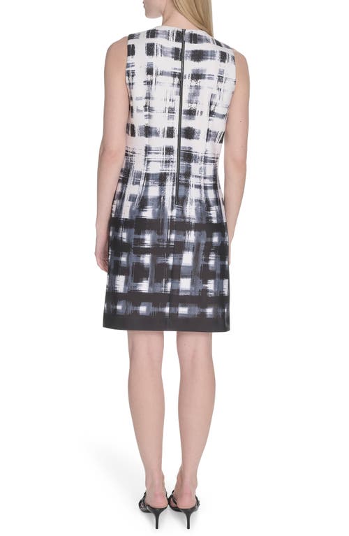 Calvin Klein Variegated Print Sheath Dress In Multi