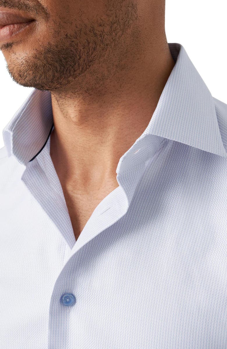 Eton Slim Fit Textured Solid Cotton Shirt, Alternate, color,