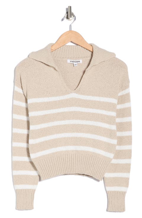 V-Neck Striped Sweater