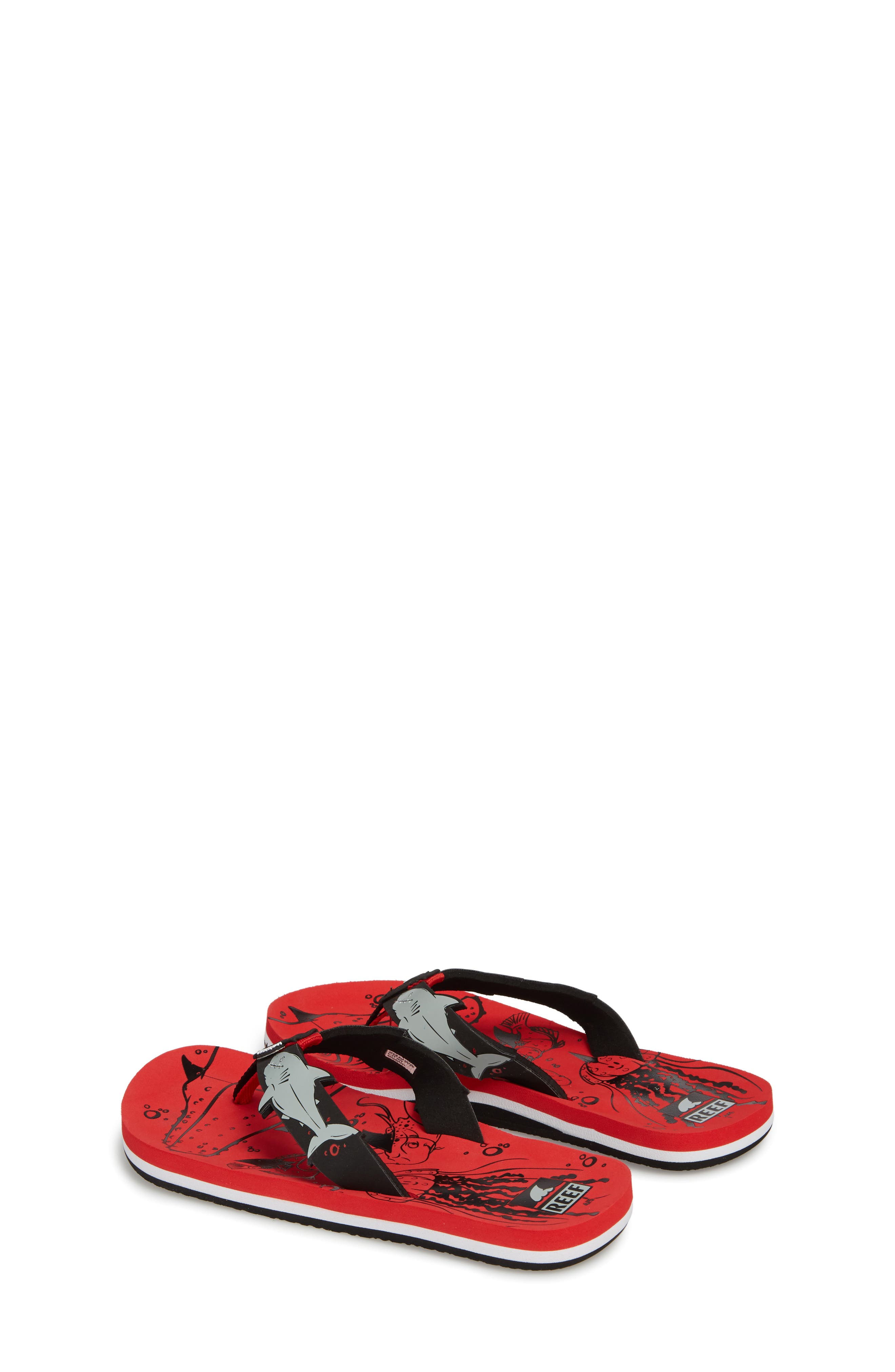Ahi Shark Flip Flop, Alternate, color, RED SHARK