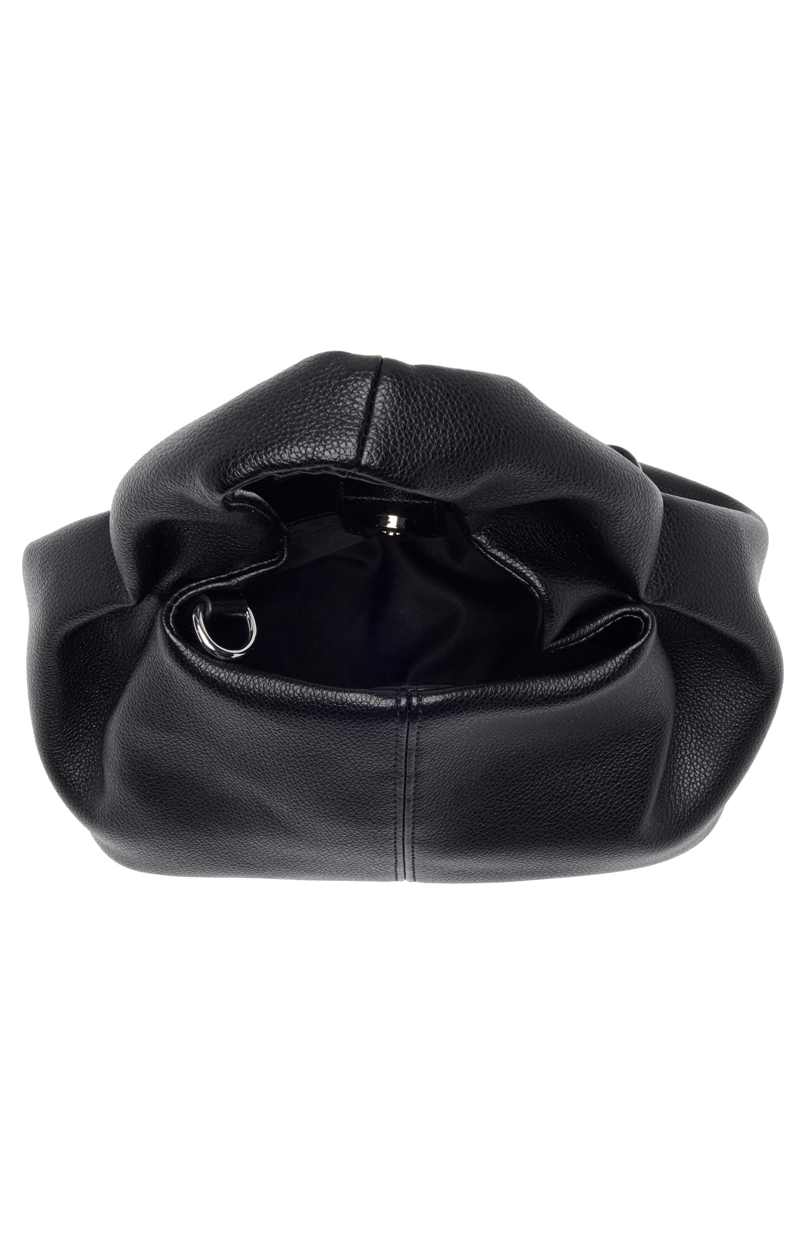 BCBG Mini Pleated Top Handle Satchel, Alternate, color, Black