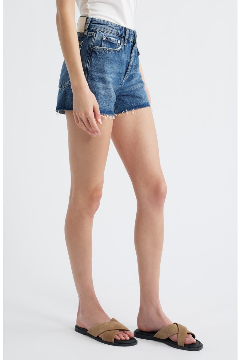 Dre Raw Hem Boyfriend Denim Shorts, Alternate, color, CANNON