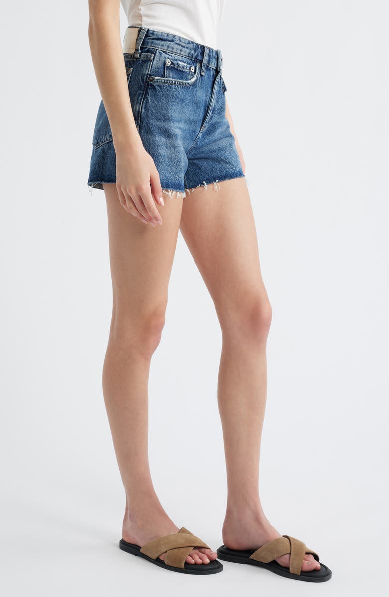 rag & bone Dre Raw Hem Low Rise Boyfriend Denim Shorts, Alternate, color, Cannon