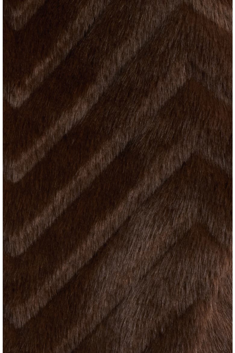 Faux Fur Hooded Coat, Alternate, color, CHOCOLATE