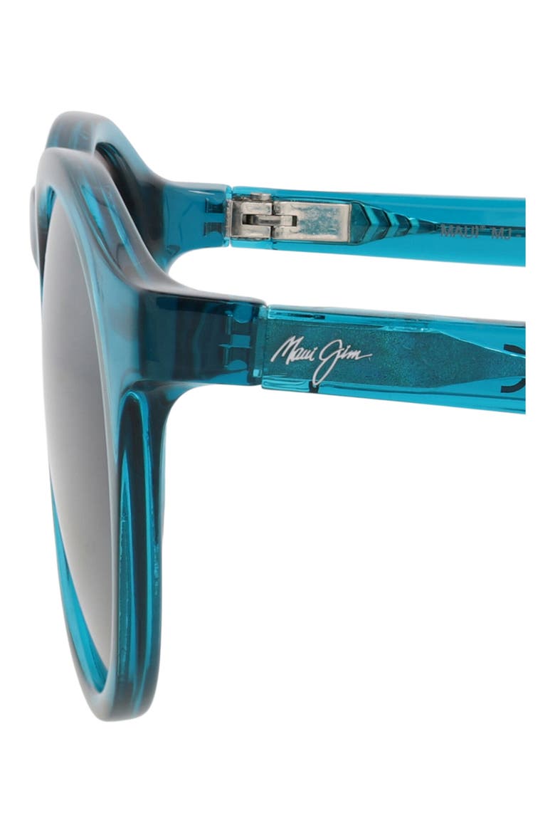 50mm Polarized Bi-Gradient Round Sunglasses, Alternate, color, TEAL TEAL GREY