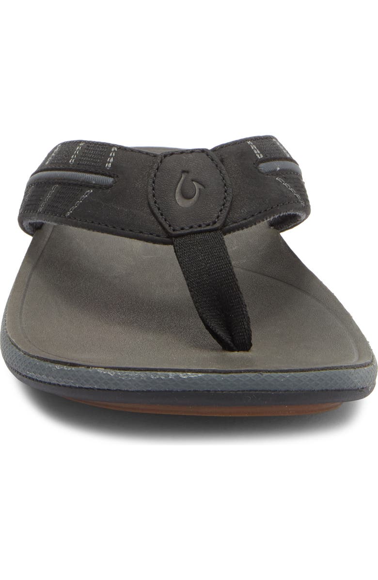 OluKai Tuahine Waterproof Flip Flop, Alternate, color, Lava Rock / Dark Shadow