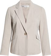KASPER Pebble Crepe Two-Button Blazer