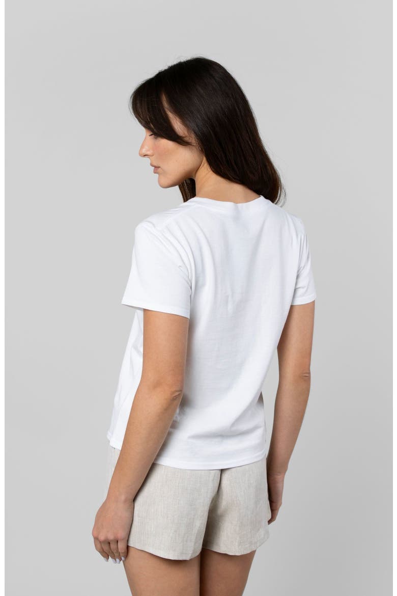 Supima V-neck, Alternate, color, White