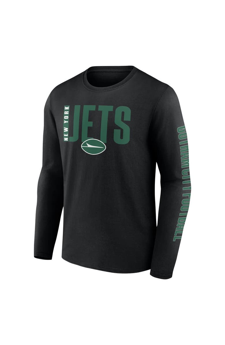 FANATICS Men's Fanatics Black New York Jets Vision Long Sleeve T-Shirt, Alternate, color, 