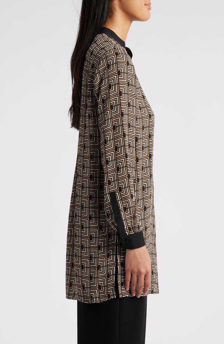 Anne Klein Geo Print Tunic Top, Alternate, color, 