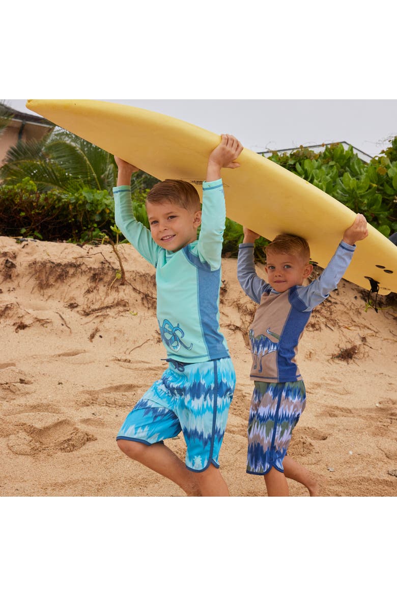 Retro Board Shorts, Alternate, color, Aruba Ombre
