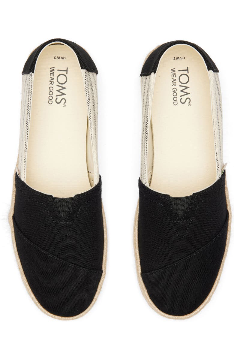 TOMS Alpargata Rope Espadrille 2.0 Shoe, Alternate, color, Black