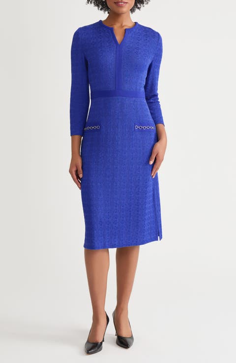 Chain Embellished Sheath Dress