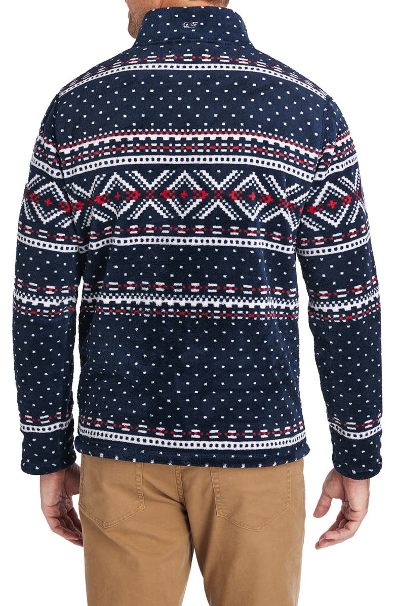 vineyard vines Quarter Zip Fleece Pullover, Alternate, color, Deep Bay