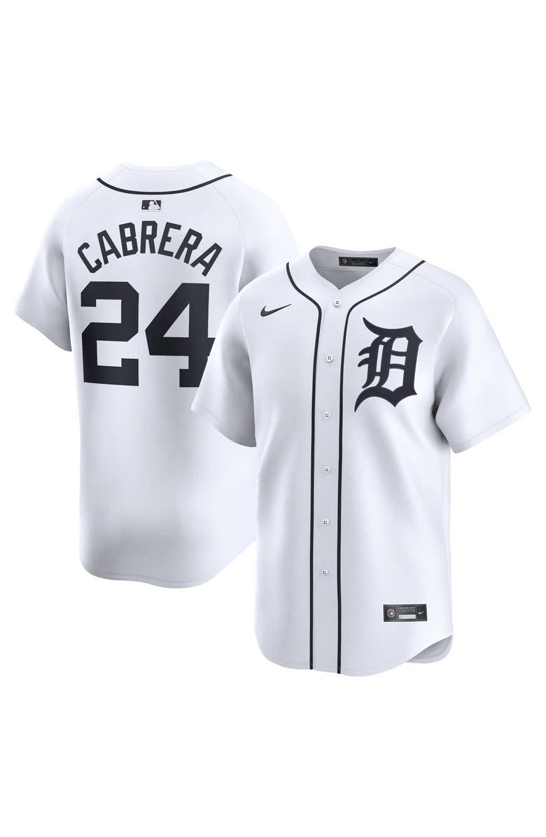 Nike Men's Nike Miguel Cabrera White Detroit Tigers Home Limited Player Jersey, Alternate, color, 