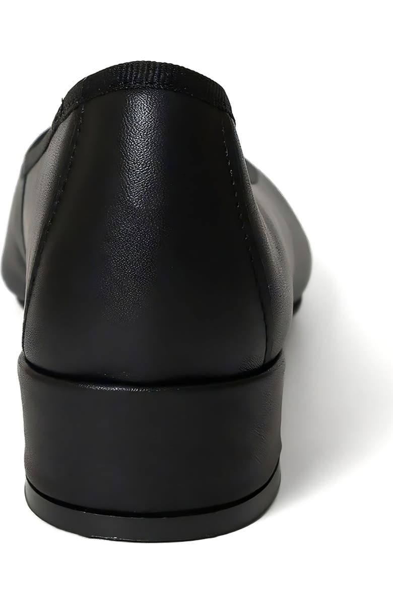 Menina Step Isa Leather Ballet Flat, Alternate, color, Black