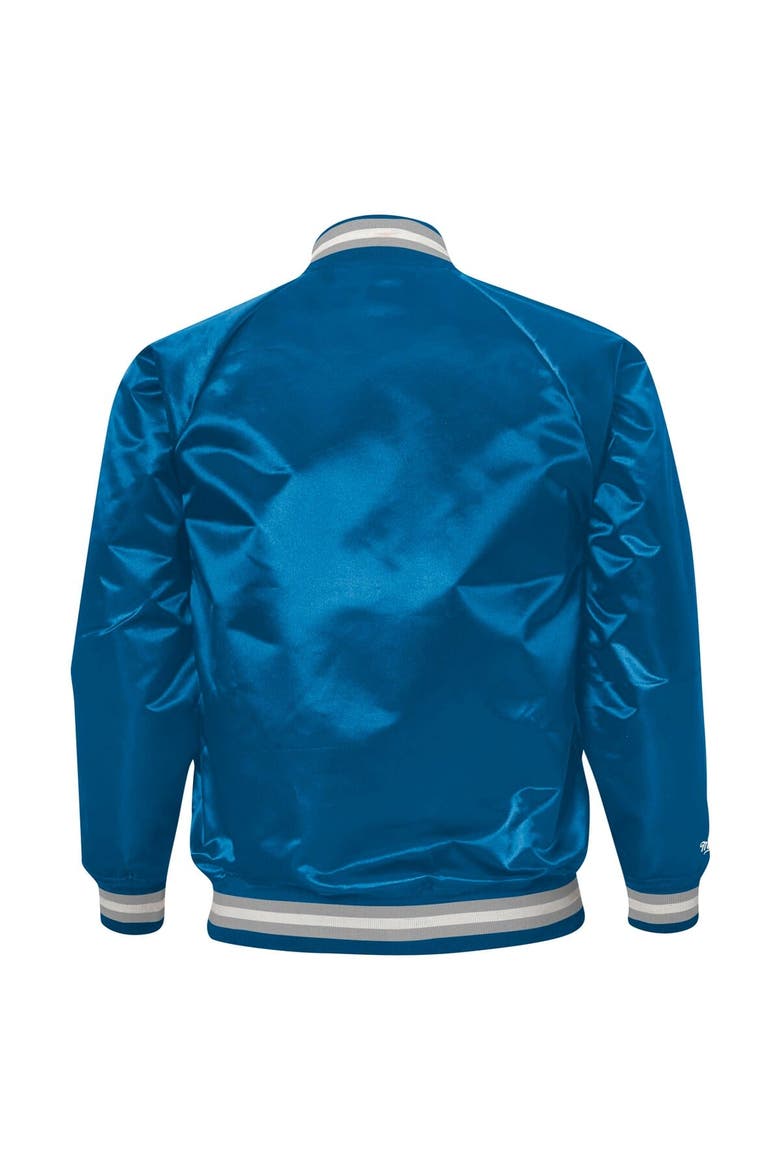 Youth Mitchell & Ness Blue Detroit Lions Satin Raglan Full-Snap Jacket, Alternate, color, Blue