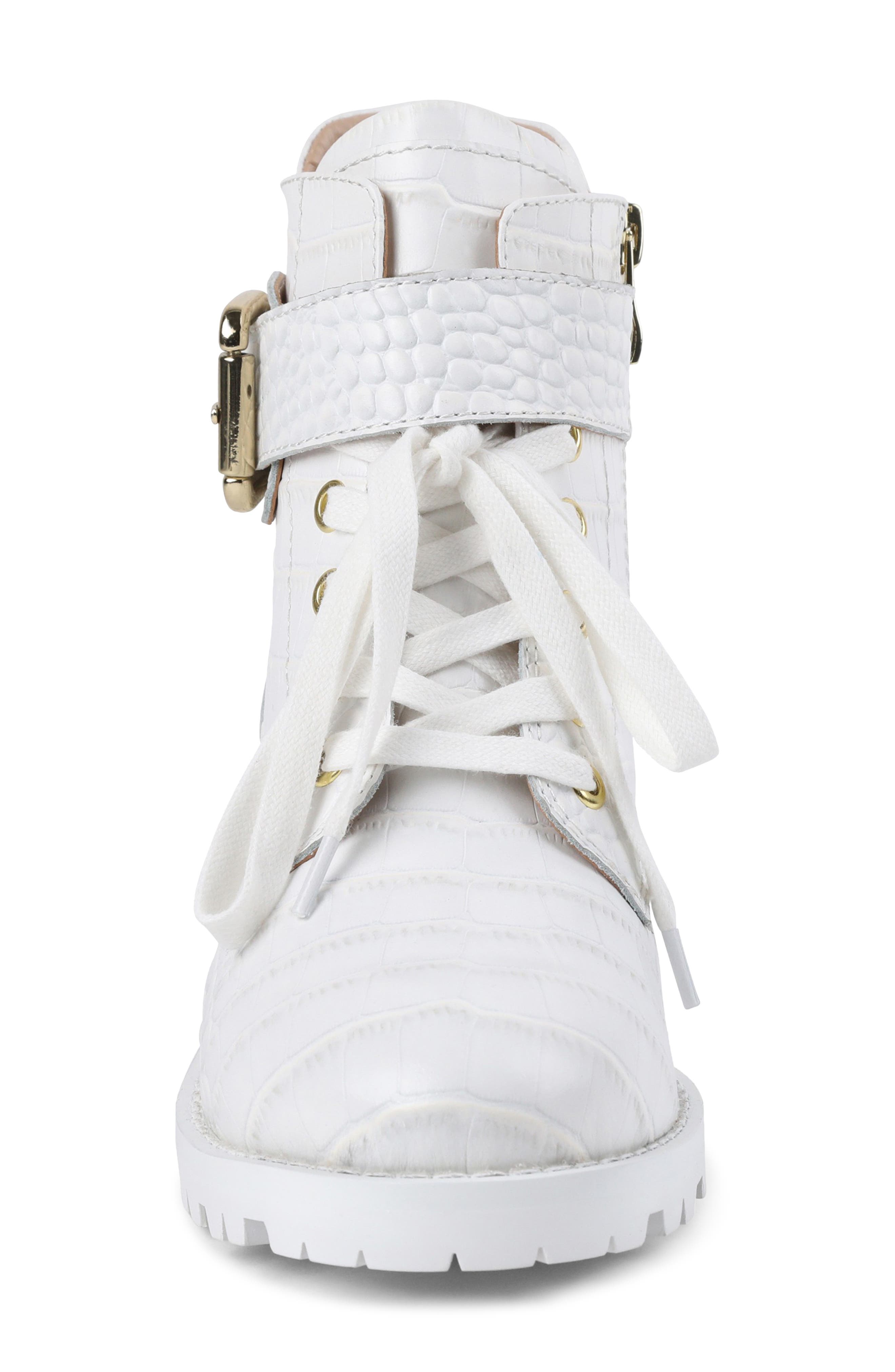 Nubi Combat Boot, Alternate, color, BRIGHT WHITE CROC PRINT