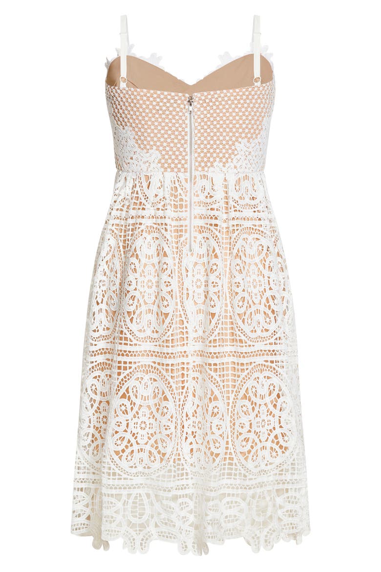 Fancy Free Lace Midi Dress, Alternate, color, IVORY