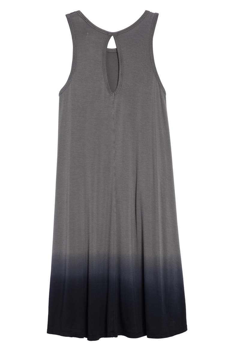 Dip Dye Tank Dress, Alternate, color, GREY CASTLEROCK- BLACK OMBRE