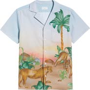 MAVRANS Florida Panther Weekend Short Sleeve Performance Button-Up Shirt