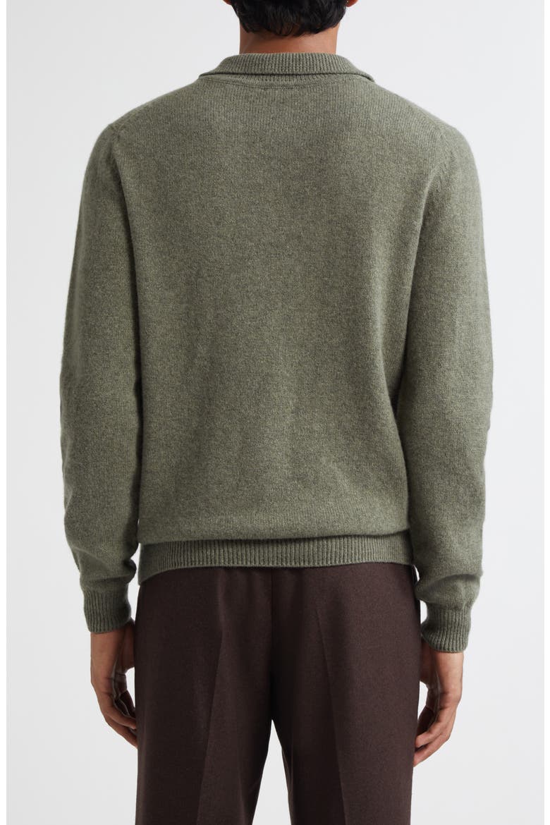 Lambswool Polo Sweater, Alternate, color, SEA MOSS