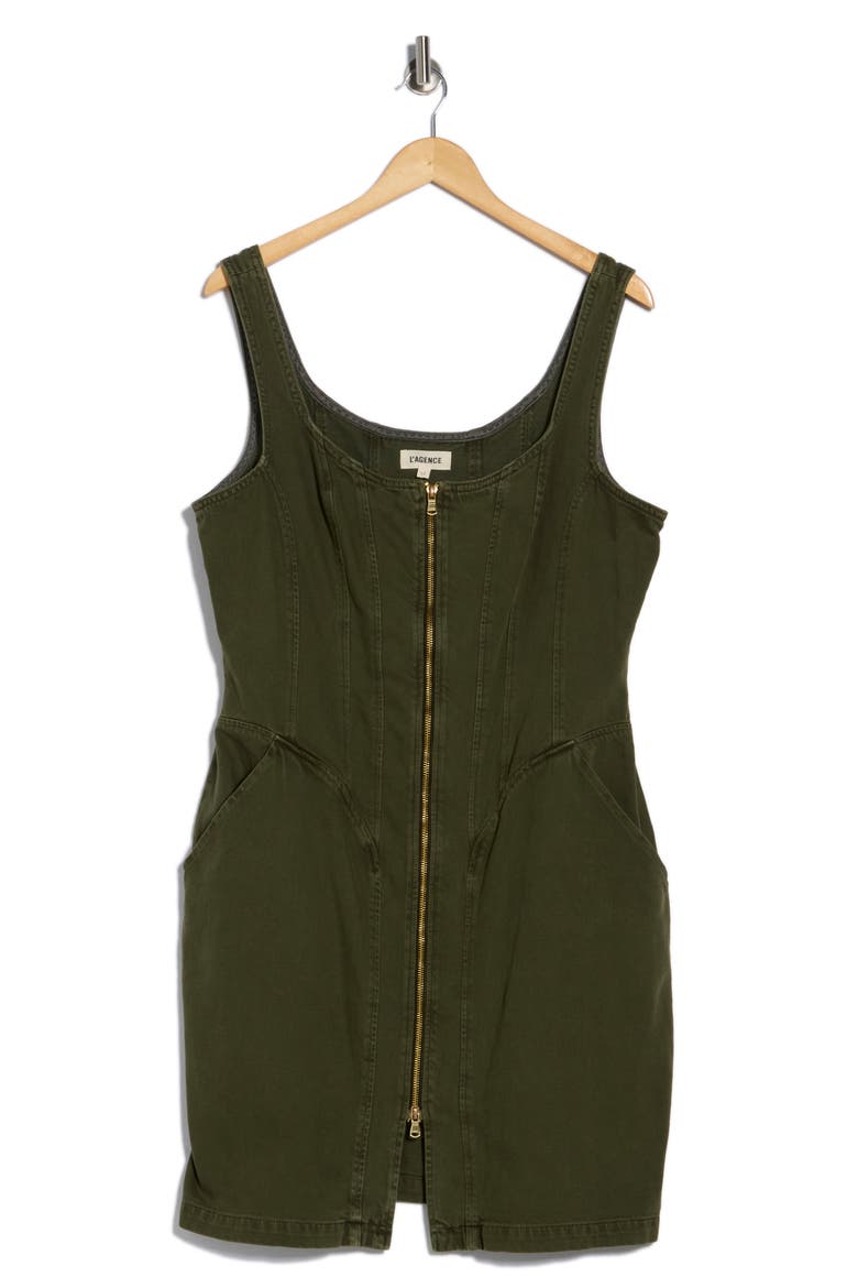 Jaxyn Sleeveless Zip Front Dress, Main, color, PICHOLINE