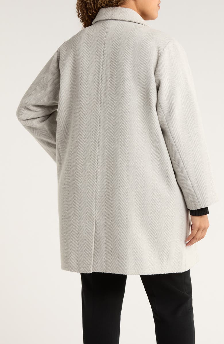 Eileen Fisher Herringbone Wool Coat, Alternate, color, Sea Salt