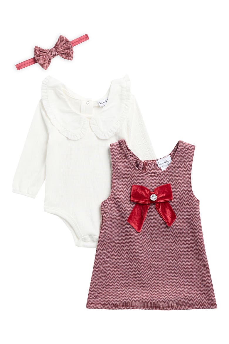 Kids' 2-Piece Bodysuit & Jumper Dress Set, Main, color, RIO RED