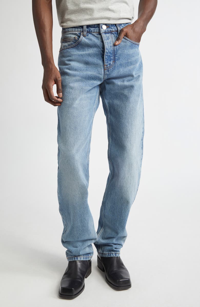 AMI PARIS Classic Fit Jeans, Main, color, Used Blue/480