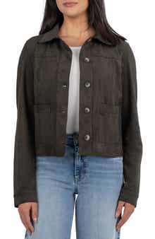 KUT from the Kloth Maddie Faux Suede Trucker Jacket