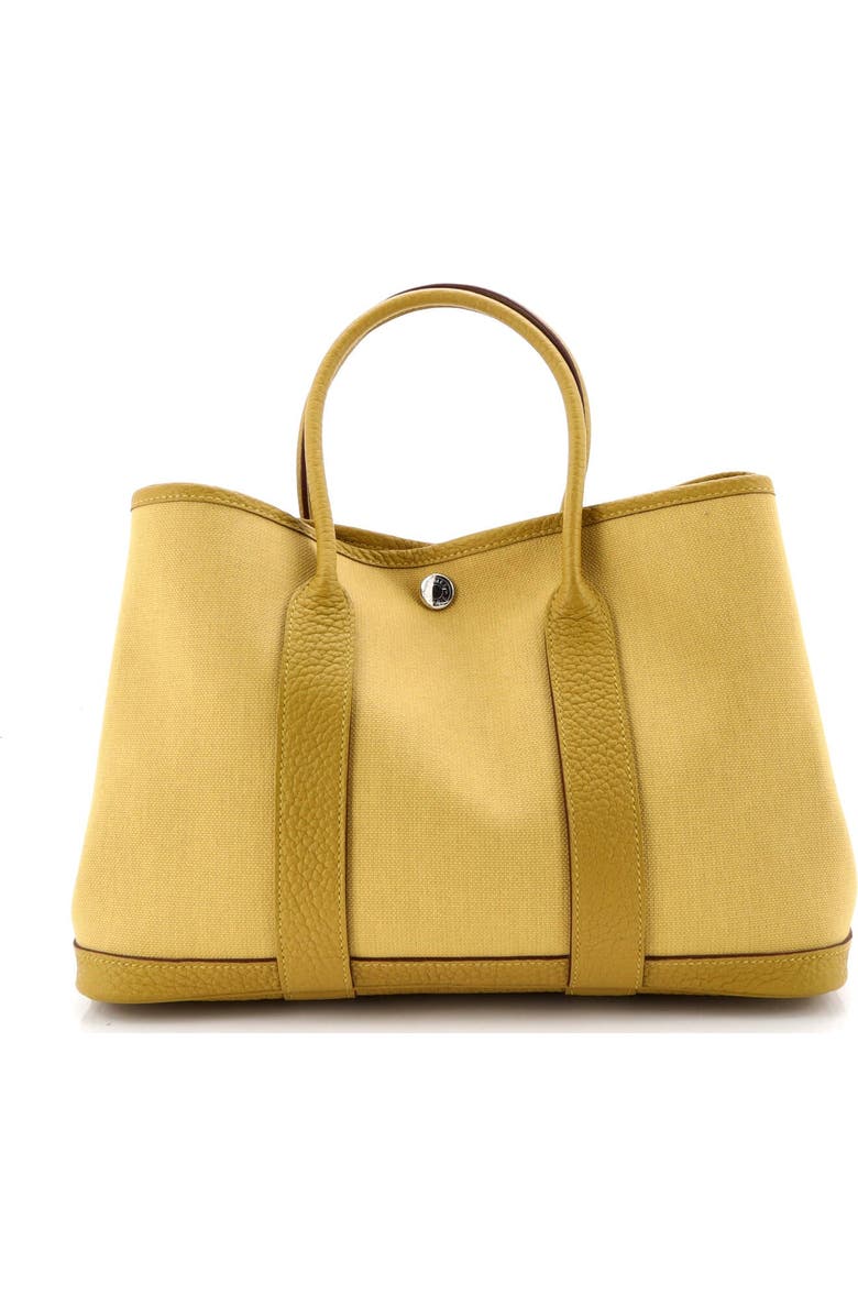 Pre-Owned Hermes Garden Party Tote Toile and Leather 30, Alternate, color, Curry