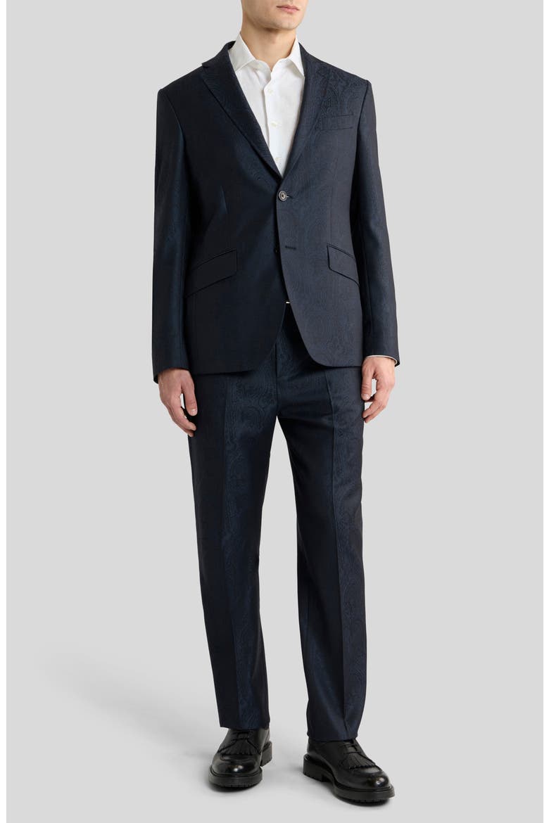 Paisley Wool Pants, Alternate, color, DARK BLUE 8