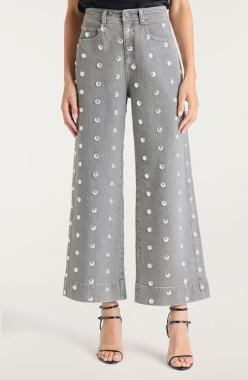 Betsy Studded Flare Ankle Jeans