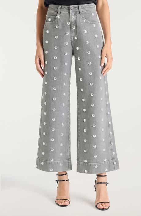 Cinq à Sept Betsy Studded Flare Ankle Jeans