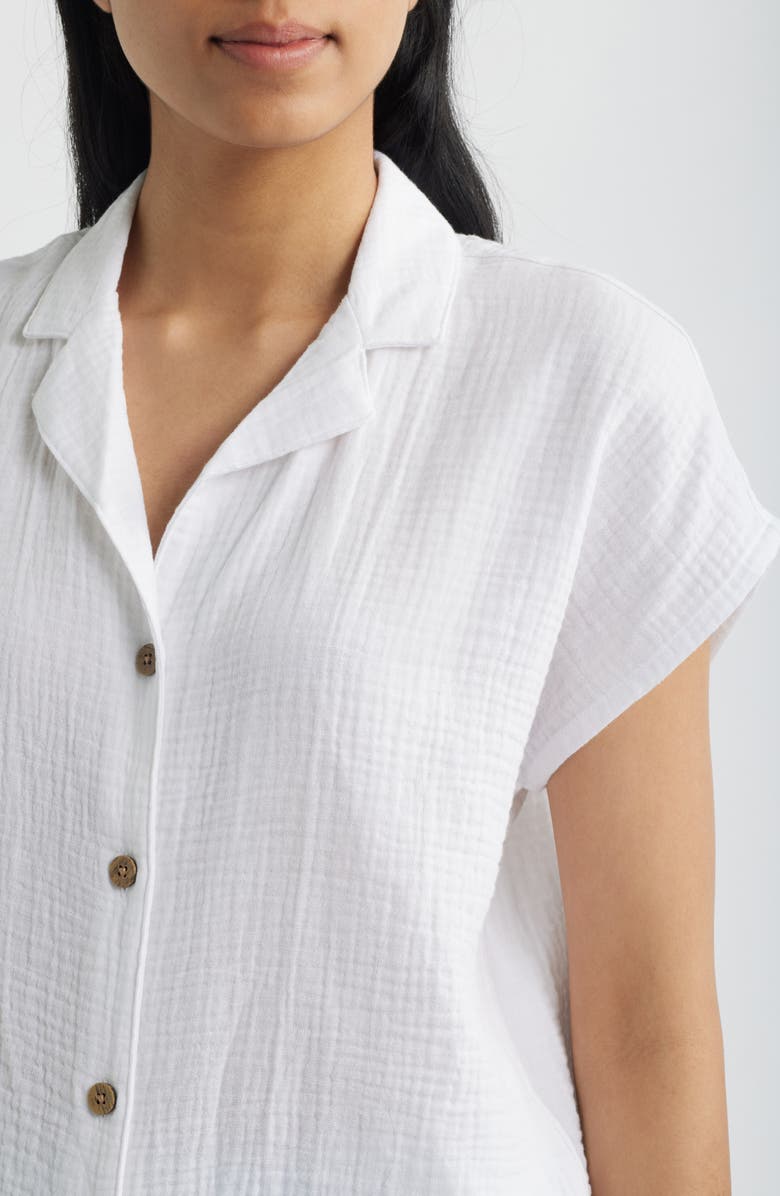 beachlunchlounge Lexi Gauze Top, Alternate, color, White