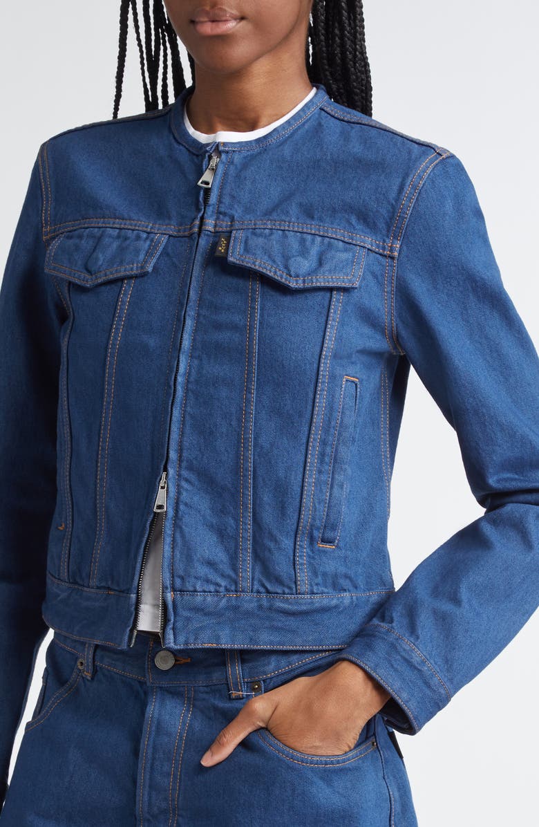 Haikure Jena Zip-Up Denim Jacket, Alternate, color, 