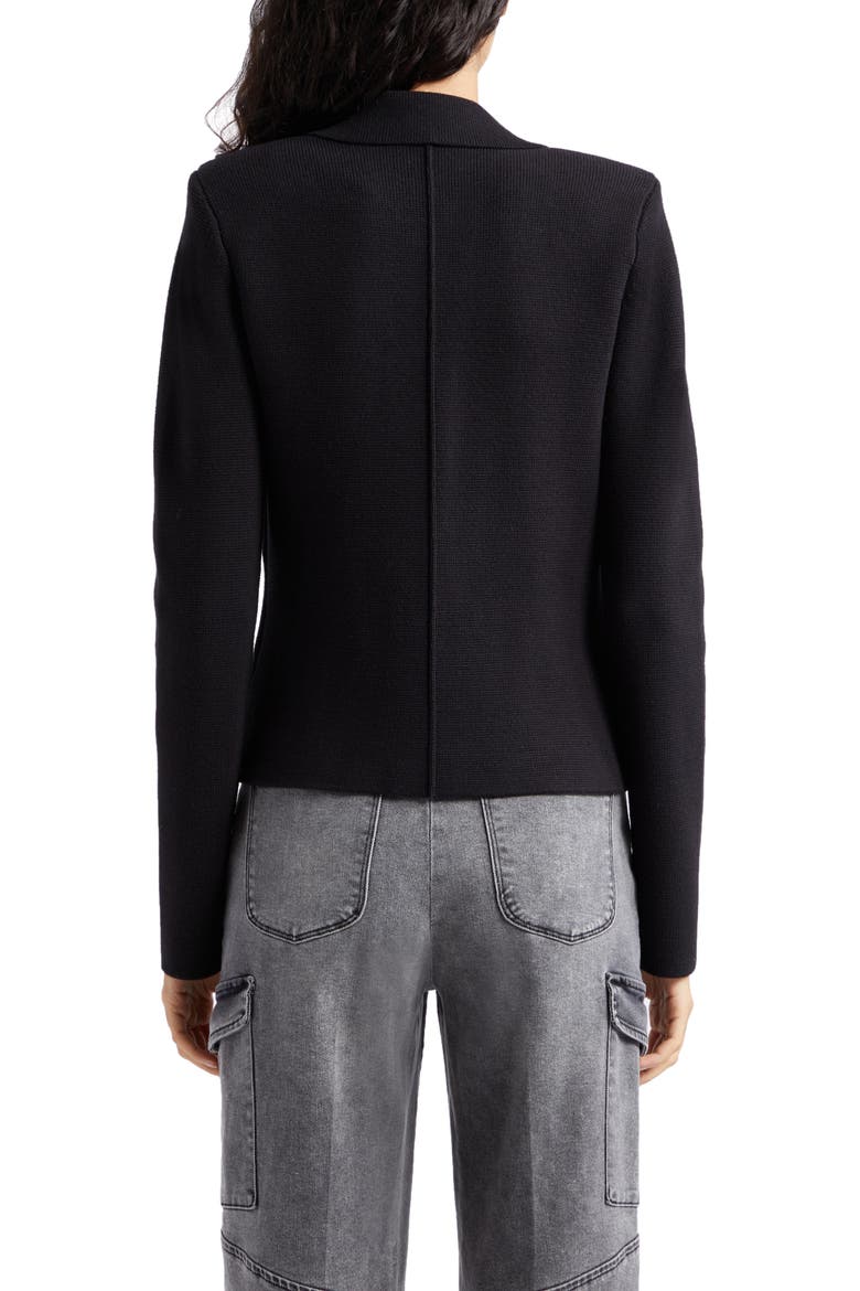 Sofia Cotton Blend Cardigan Blazer, Alternate, color, BLACK/CRYSTAL
