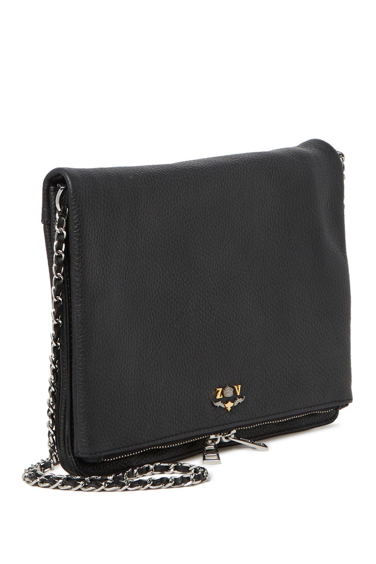 Zadig & Voltaire Rick XL Blason Grained Crossbody Bag, Alternate, color, 