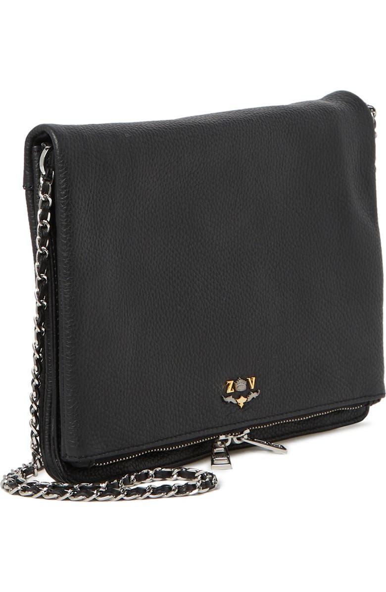Zadig & Voltaire Rick XL Blason Grained Crossbody Bag, Alternate, color,