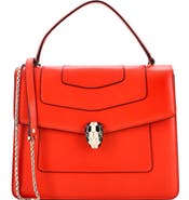 Pre-Owned Bvlgari Serpenti Forever Top Handle Bag Leather Medium