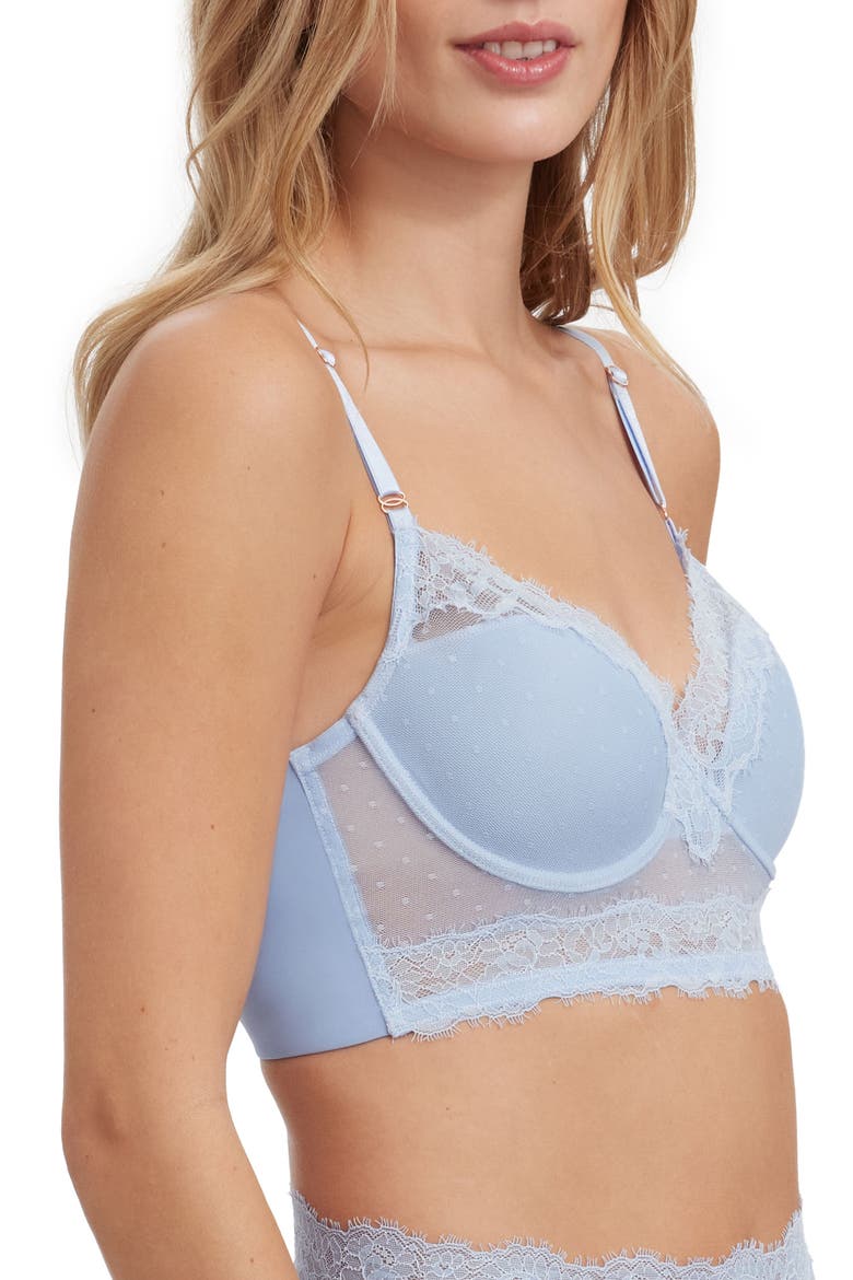 Entice Longline Lightly Lined Bra, Alternate, color, Blue Breeze