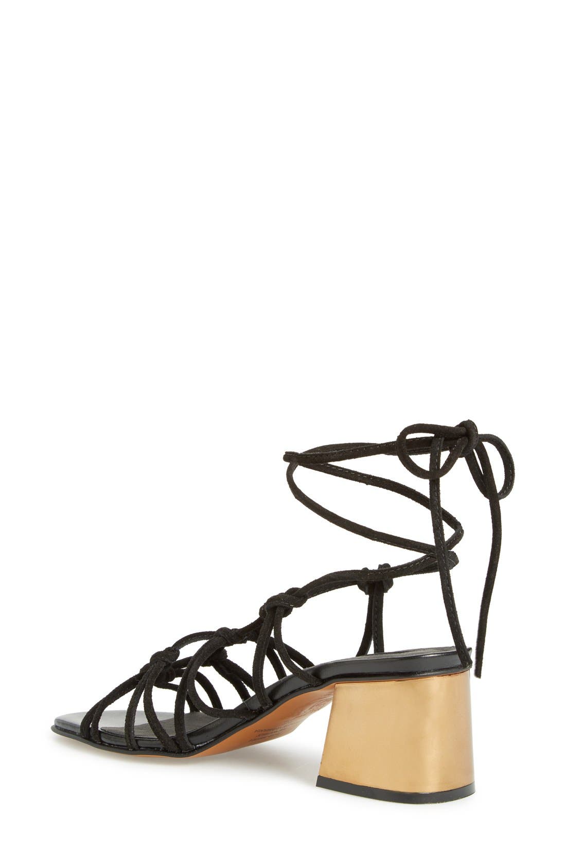 Topshop 'Napoli' Block Heel Sandal, Alternate, color, 
