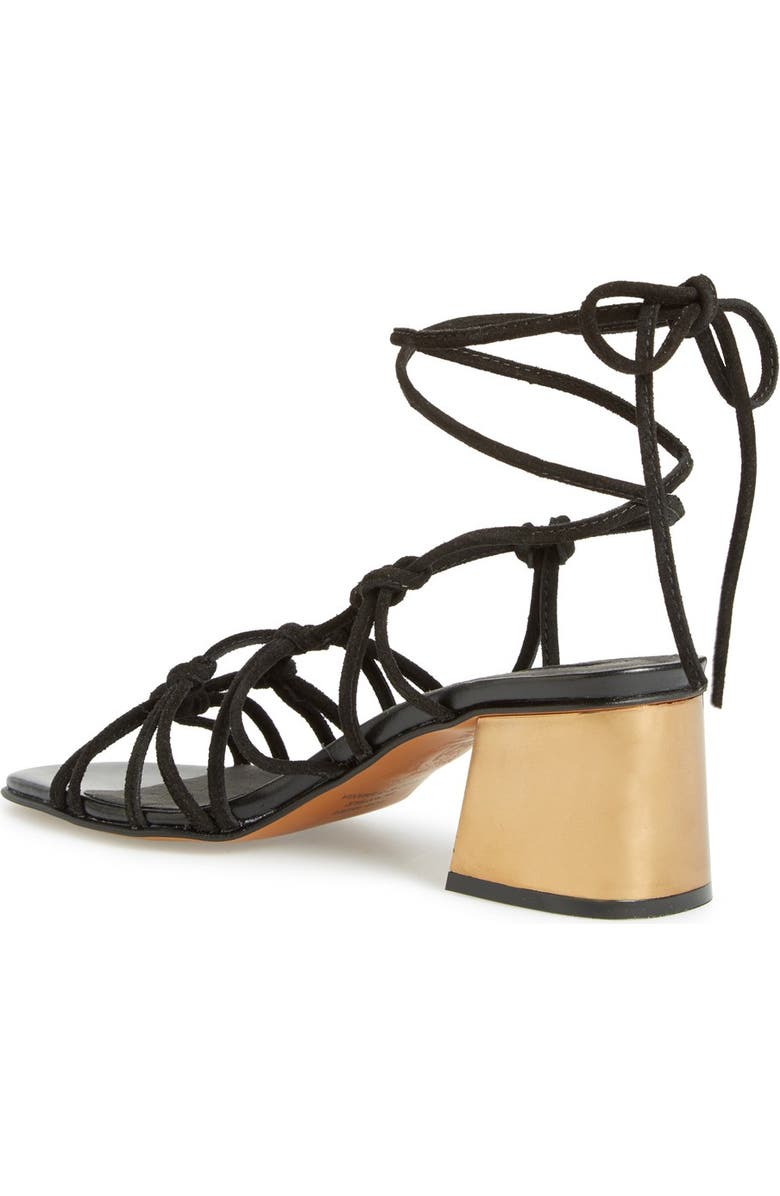 Topshop 'Napoli' Block Heel Sandal, Alternate, color,
