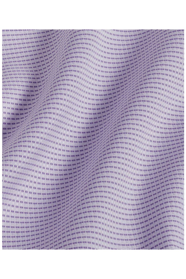 Slim Fit Neat Barrel Cuff Cotton Dress Shirt, Alternate, color, WHITE/ LILAC