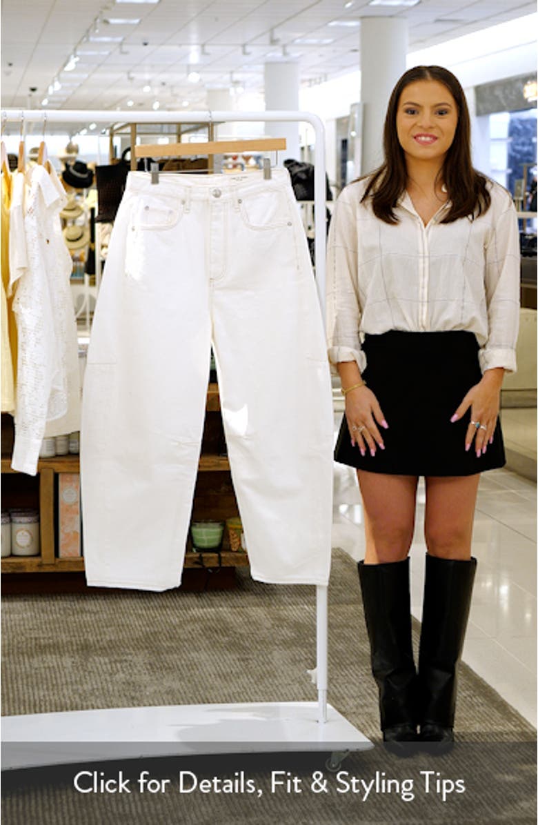 Charlie High Waist Barrel Leg Ankle Jeans, sales video thumbnail