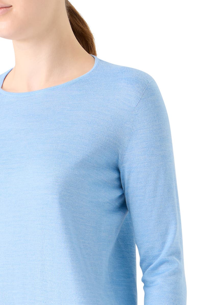 Akris Cashmere & Silk Crewneck Sweater, Alternate, color, Powder Blue